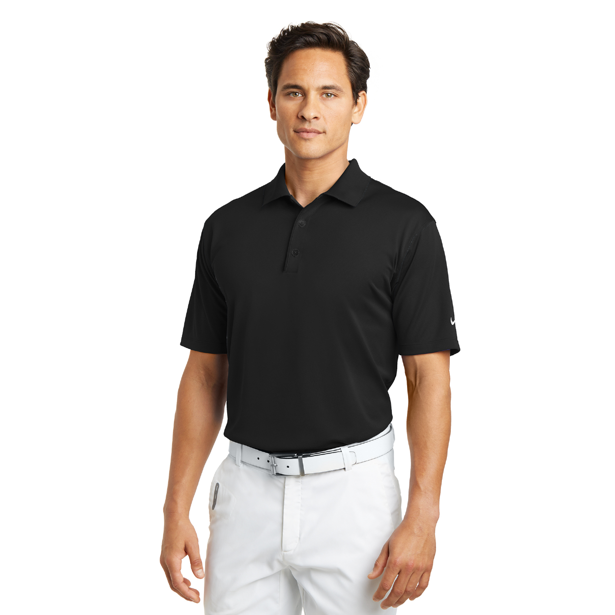 Nike Tech Basic Dri-FIT Embroidered Polo - White