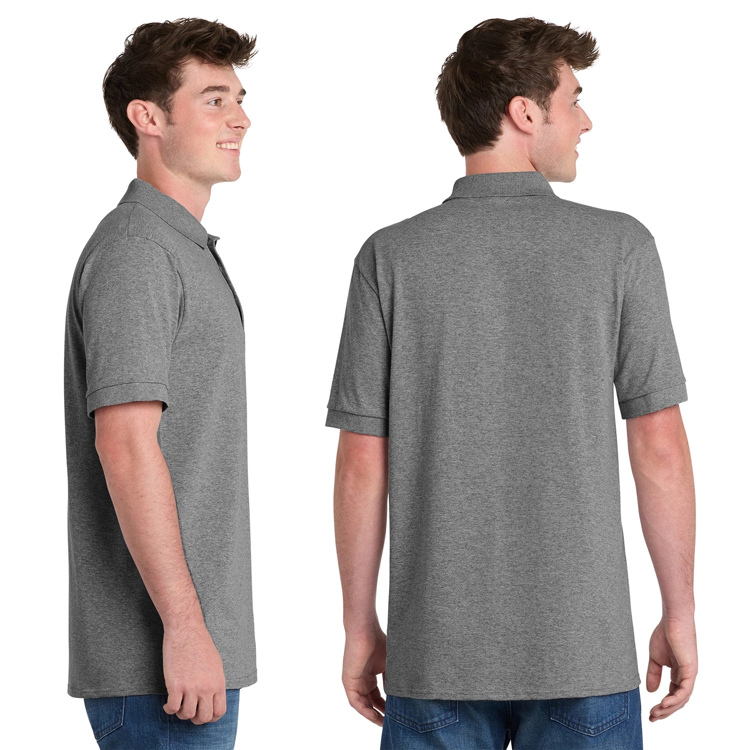 Port & Co Core Blend Jersey Knit Pocket Embroidered Polo