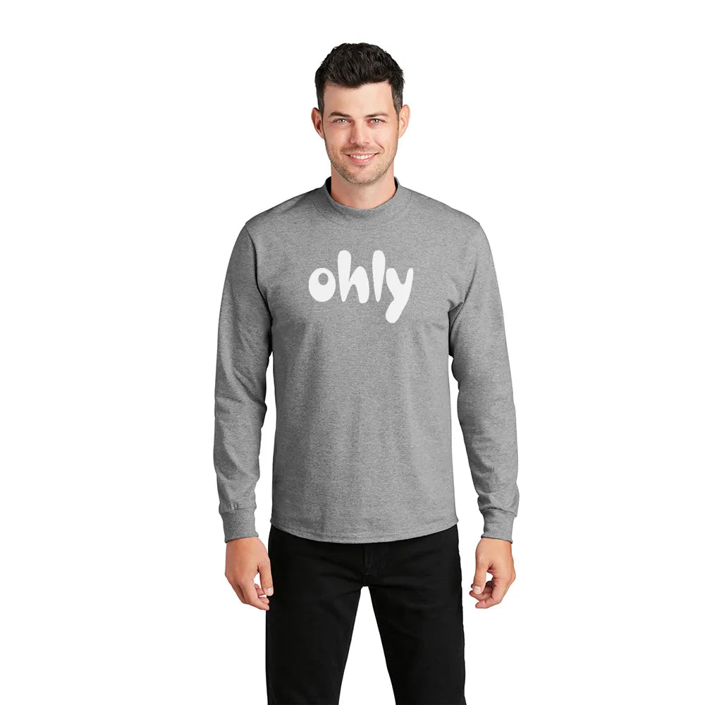 Port & Company Essential Mock Turtleneck Decorated - Athletic Grey Heather