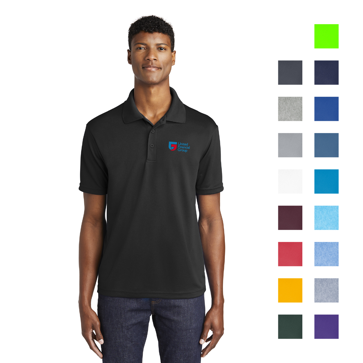 Sport-Tek PosiCharge RacerMesh Embroidered Polo - White