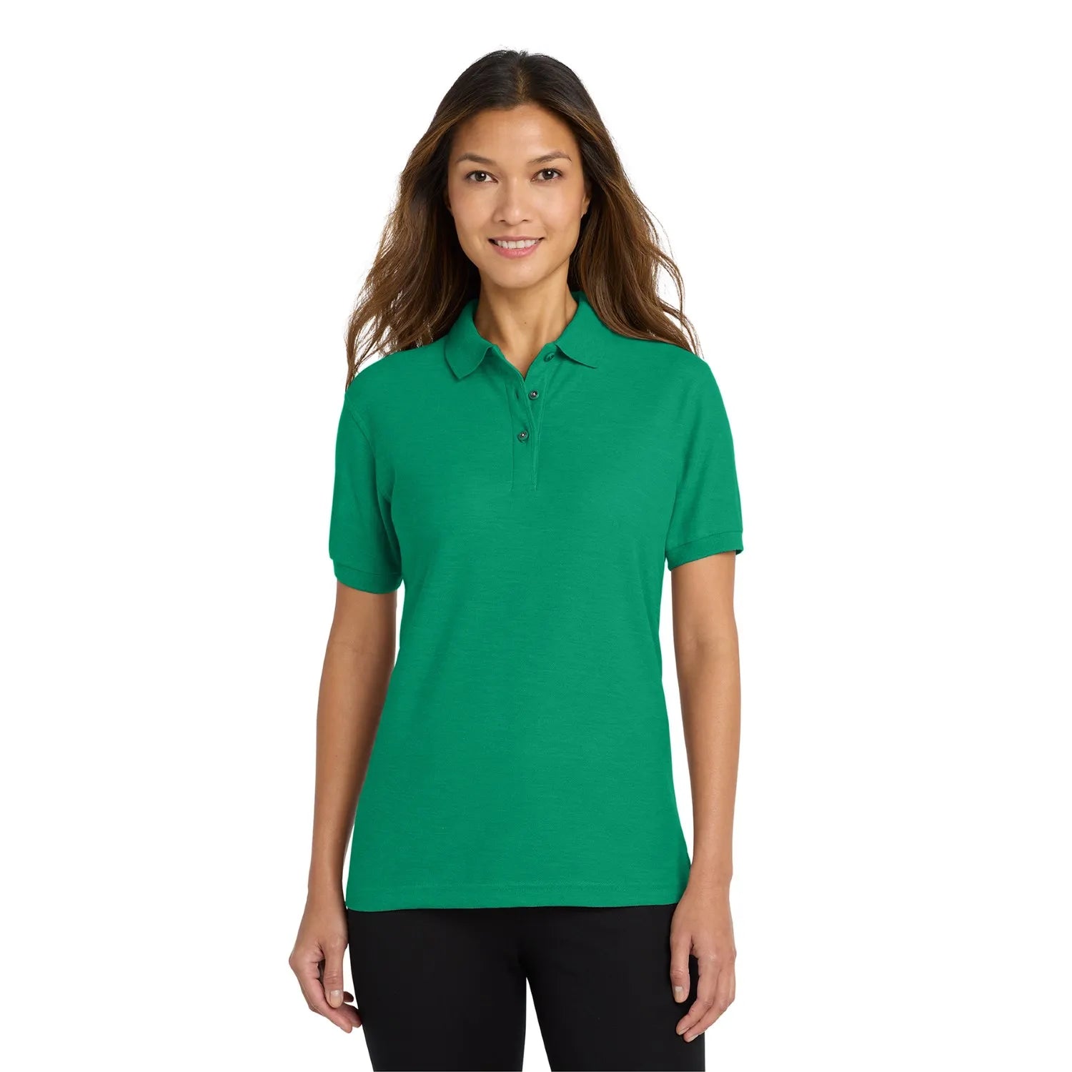 Port Authority Women's Silk Touch Embroidered Polo - Kelly Green