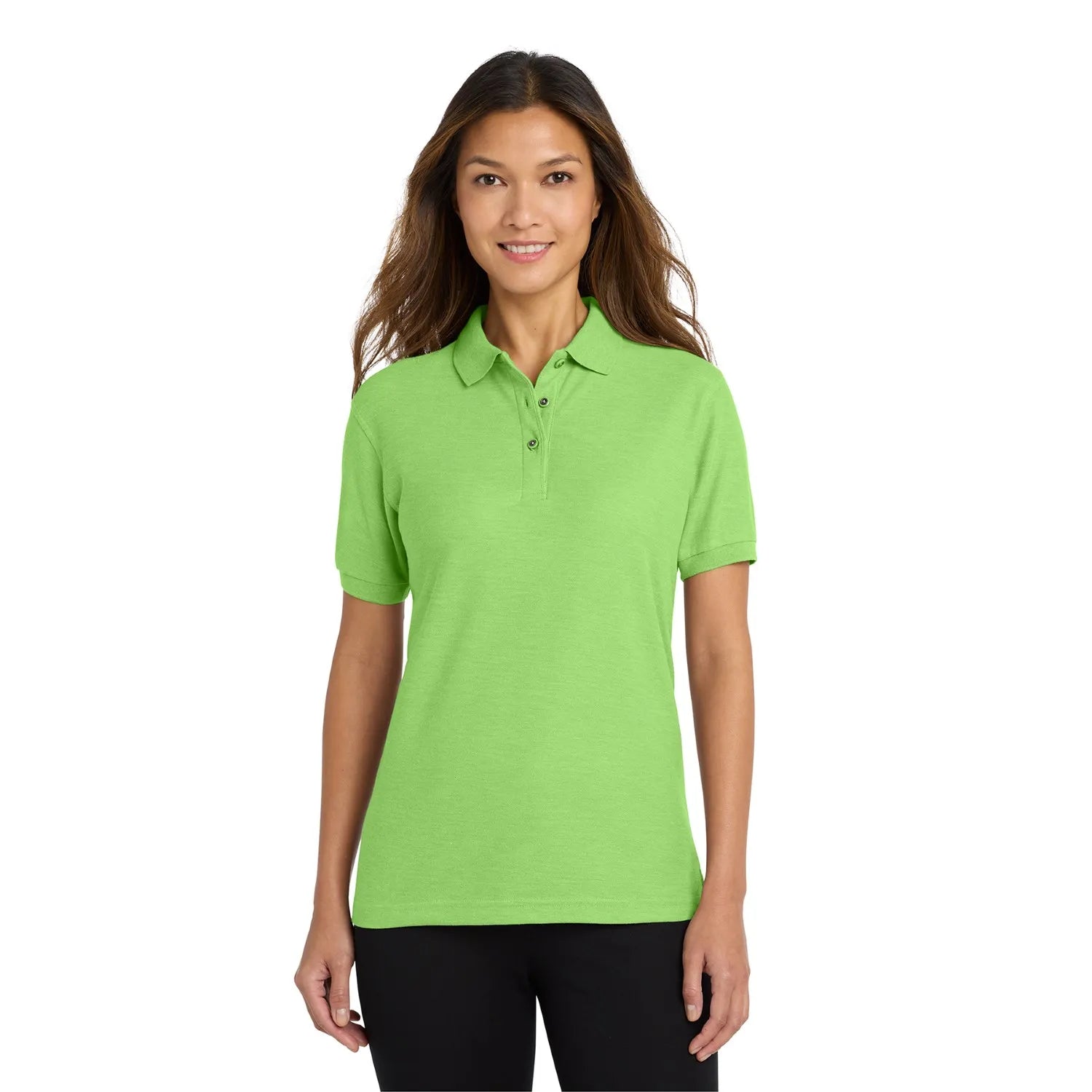 Port Authority Women's Silk Touch Embroidered Polo - Lime Green