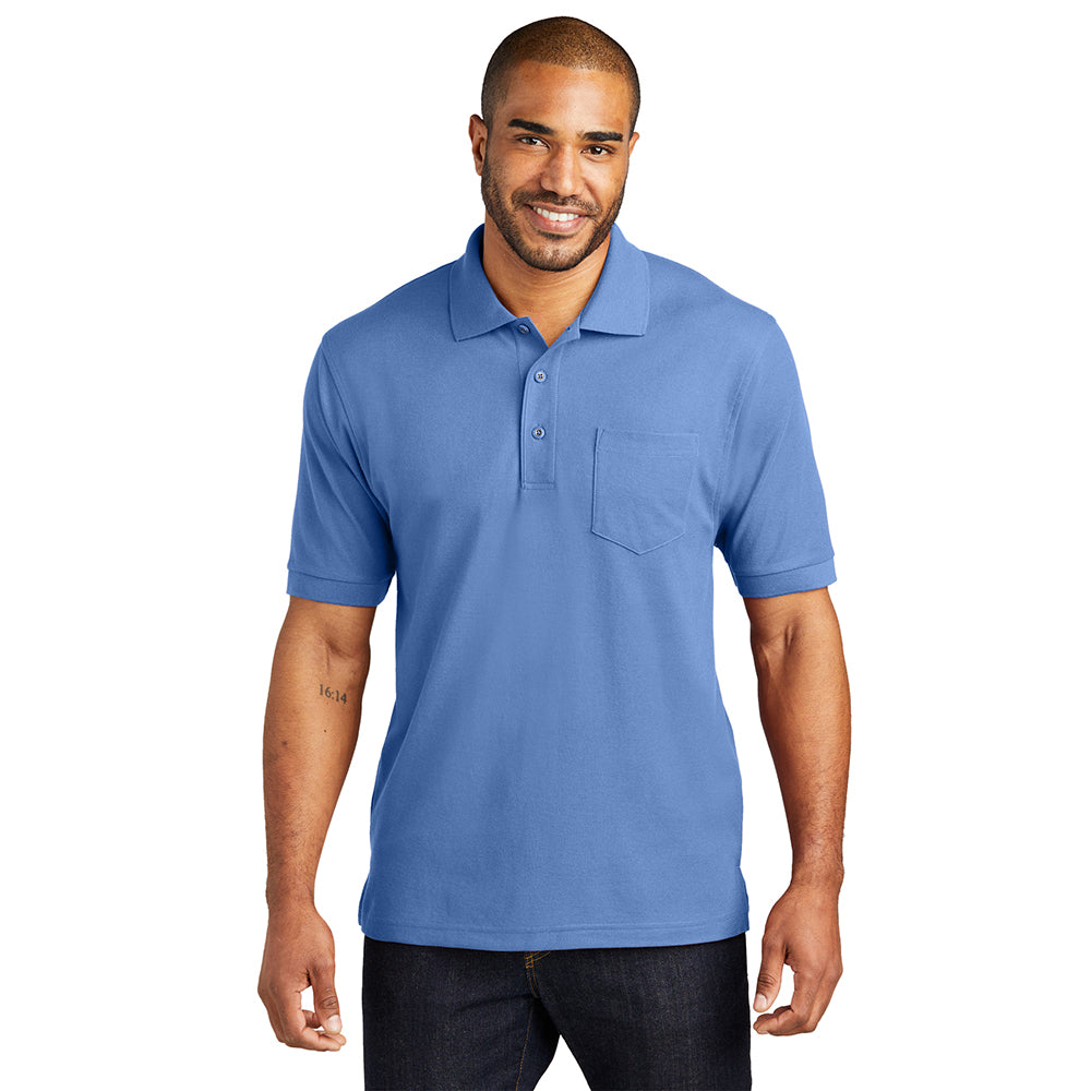 Port Authority Silk Touch Embroidered Polo with Pocket