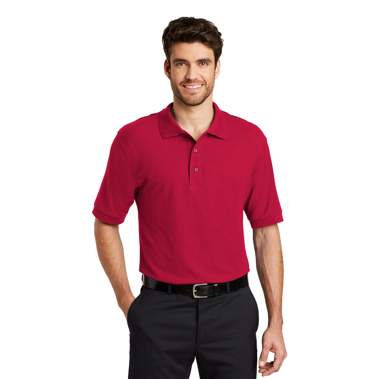 Port Authority Silk Touch Embroidered Polo - Clover Green (PMS 7763C)