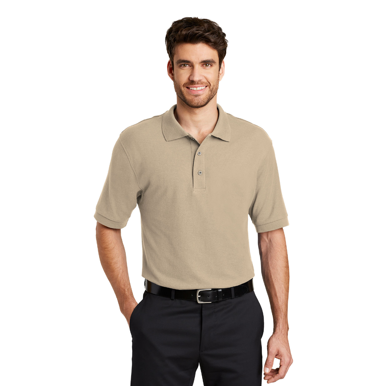 Port Authority Silk Touch Embroidered Polo - Light Blue (PMS 7451C)