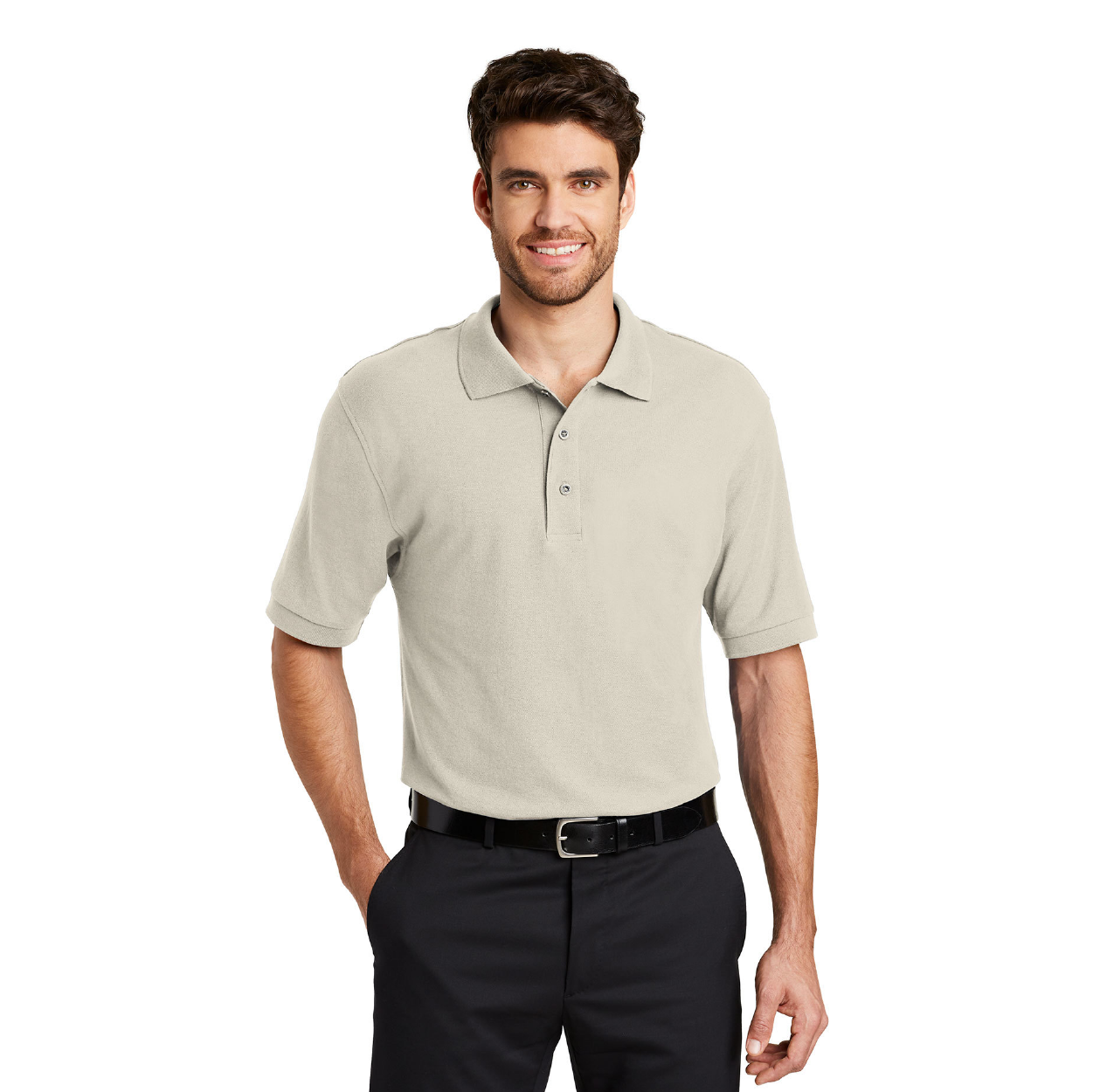 Port Authority Silk Touch Embroidered Polo - Light Pink (PMS 196C)