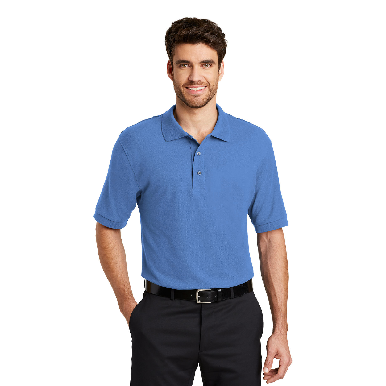 Port Authority Silk Touch Embroidered Polo - Sunflower Yellow (PMS 109C)