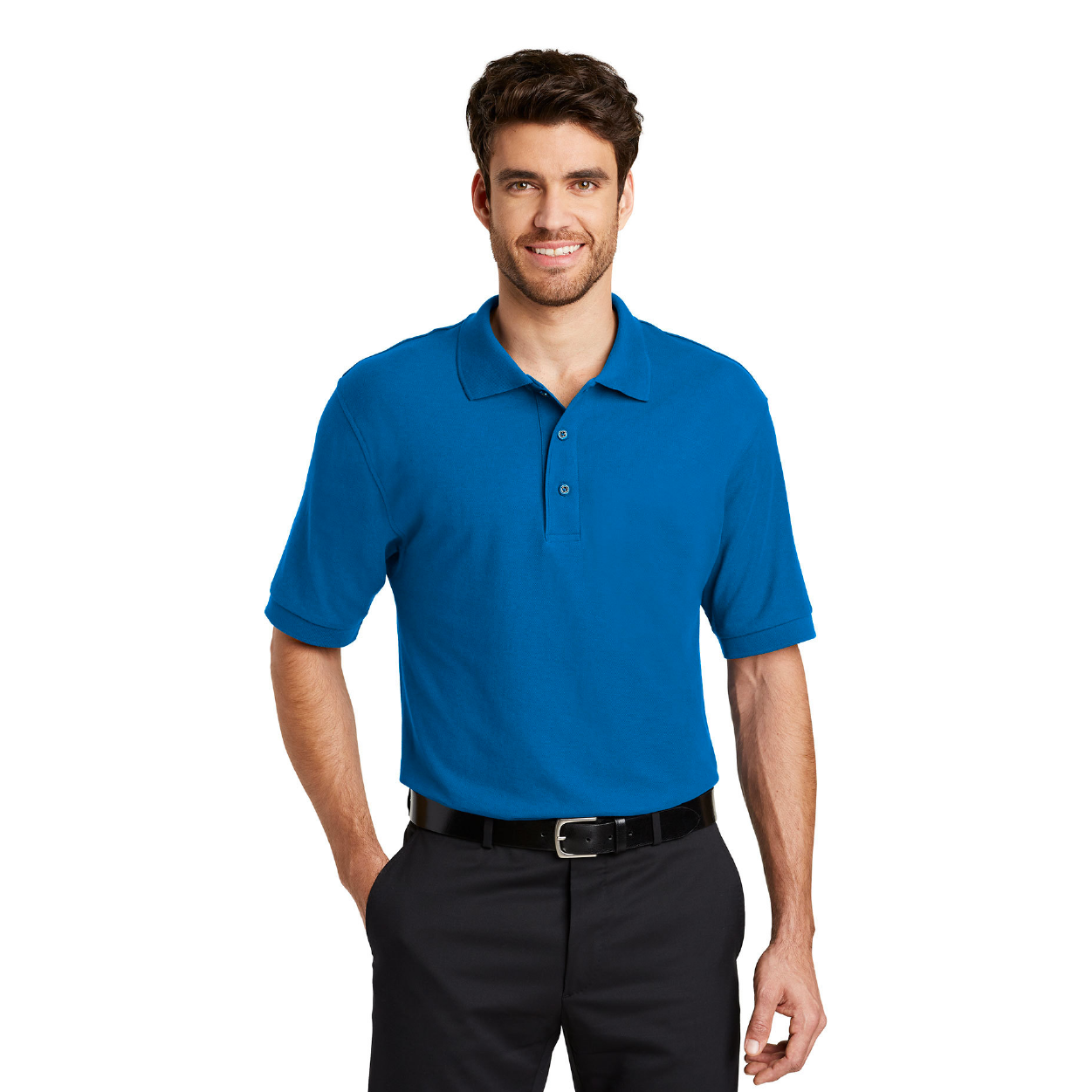 Port Authority Silk Touch Embroidered Polo - Texas Orange (PMS 7584C)