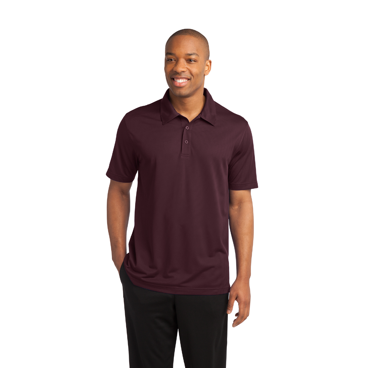 Sport-Tek PosiCharge Active Textured Embroidered Polo - True Navy Blue (PMS 533C)