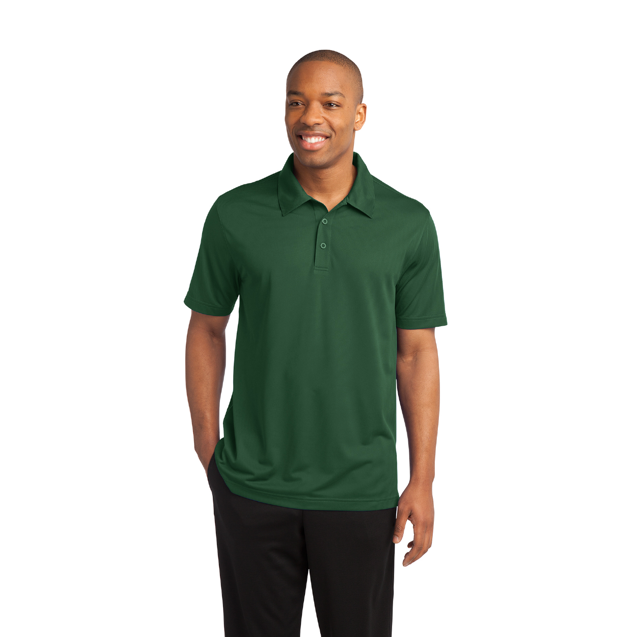Sport-Tek PosiCharge Active Textured Embroidered Polo - True Royal Blue (PMS 7687C)