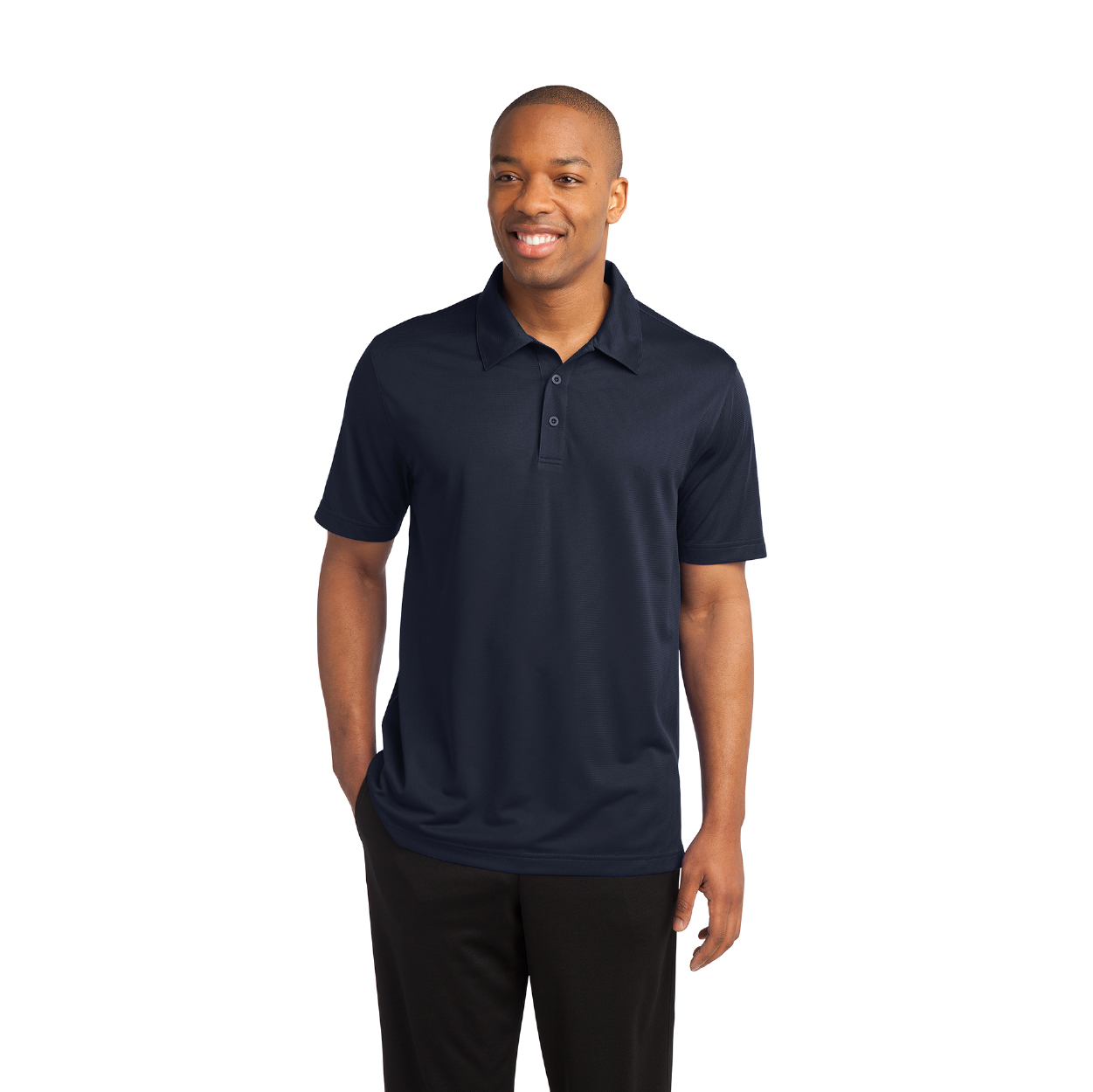 Sport-Tek PosiCharge Active Textured Embroidered Polo - White