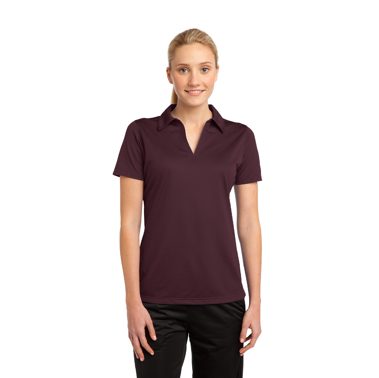Sport-Tek Women's PosiCharge Active Textured Embroidered Polo - True Royal Blue (PMS 7687C)