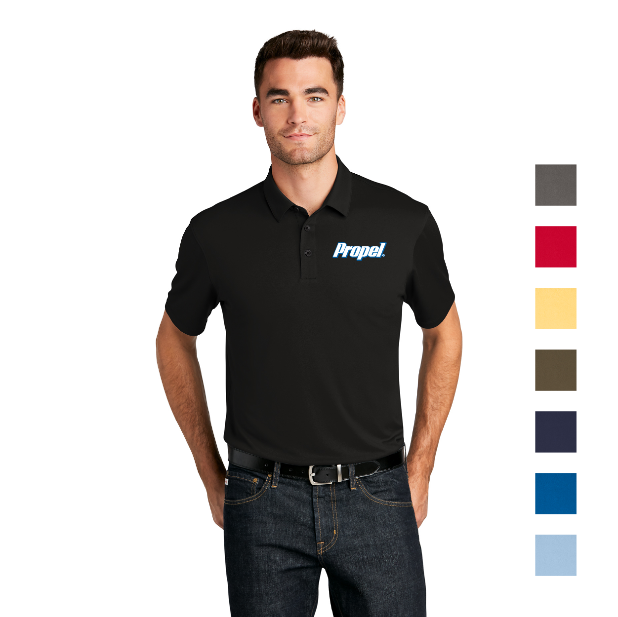 Port Authority UV Choice Pique Embroidered Polo - Black