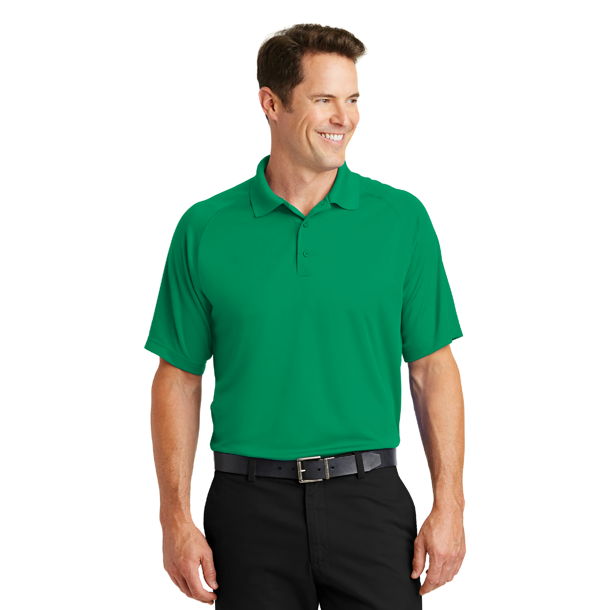 Sport-Tek Dry Zone Raglan Embroidered Polo - True Navy Blue