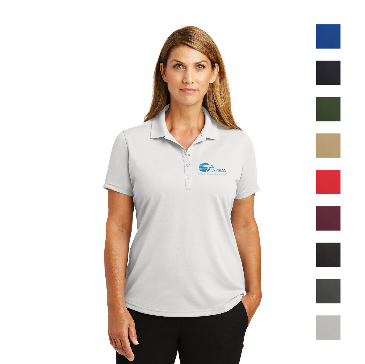 CornerStone Women's Select Lightweight Snag-Proof Embroidered Polo - Black