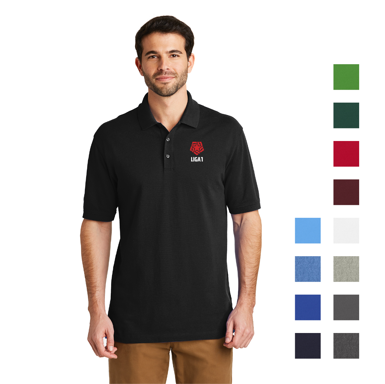 Port Authority EZCotton Embroidered Polo - Apple Red