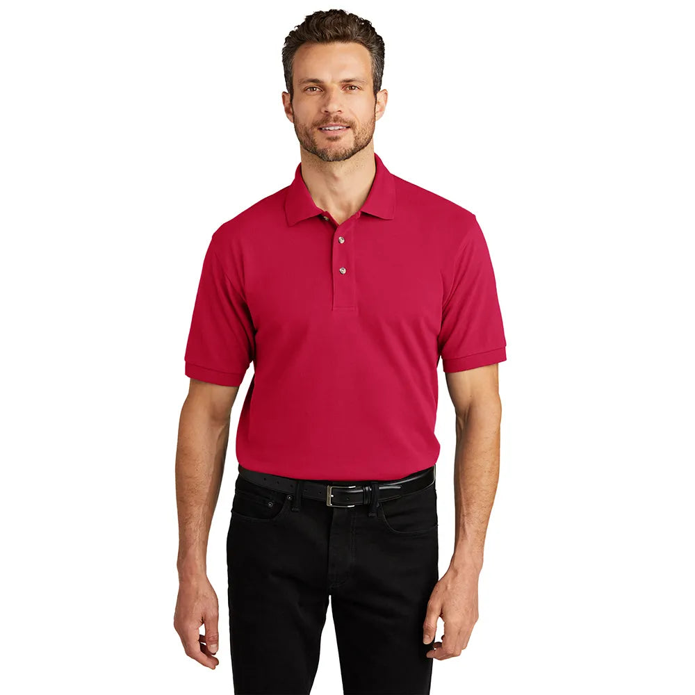 Port Authority Heavyweight Cotton Pique Embroidered Polo - Royal Blue