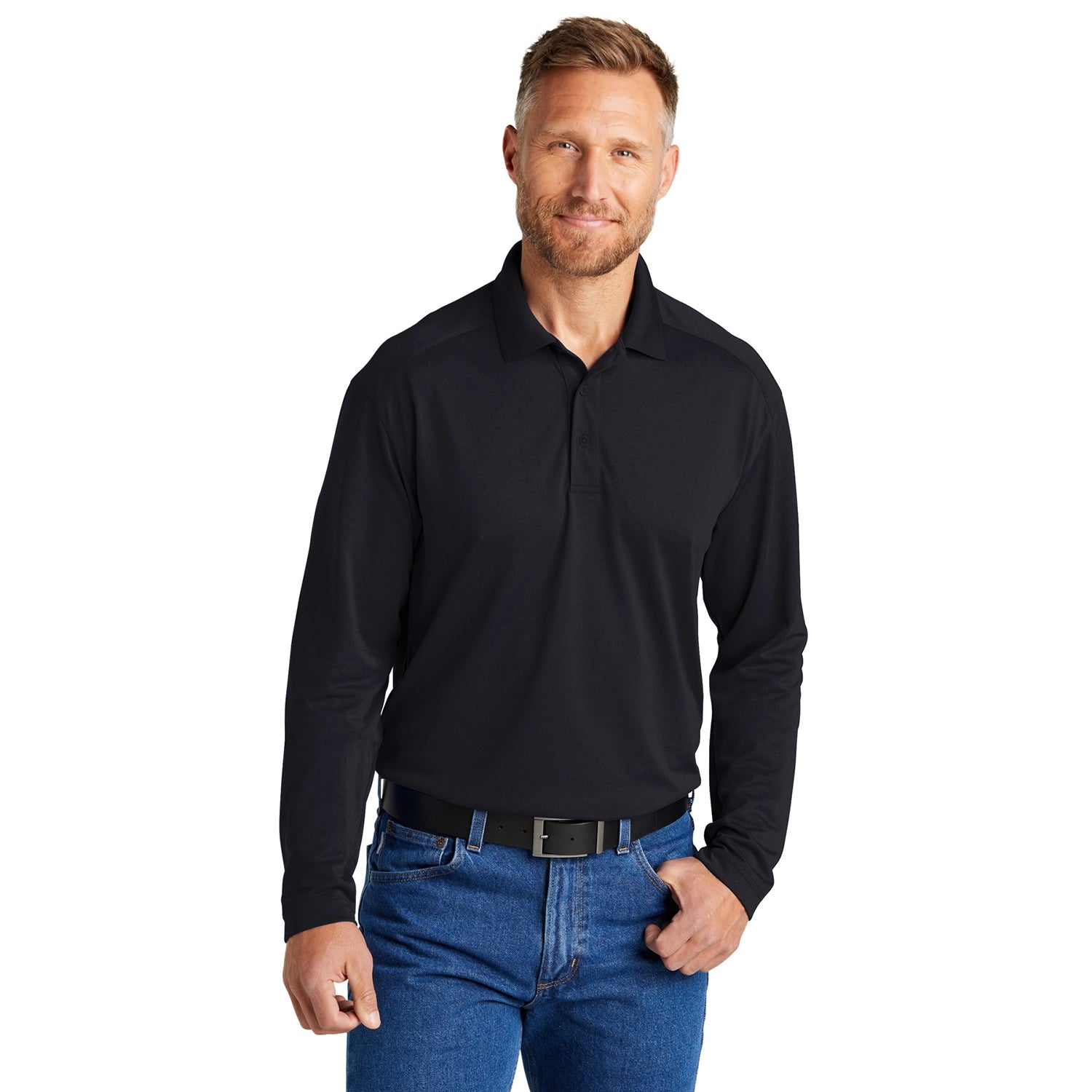 CornerStone Select Lightweight SnagProof Embroidered Long Sleeve Polo