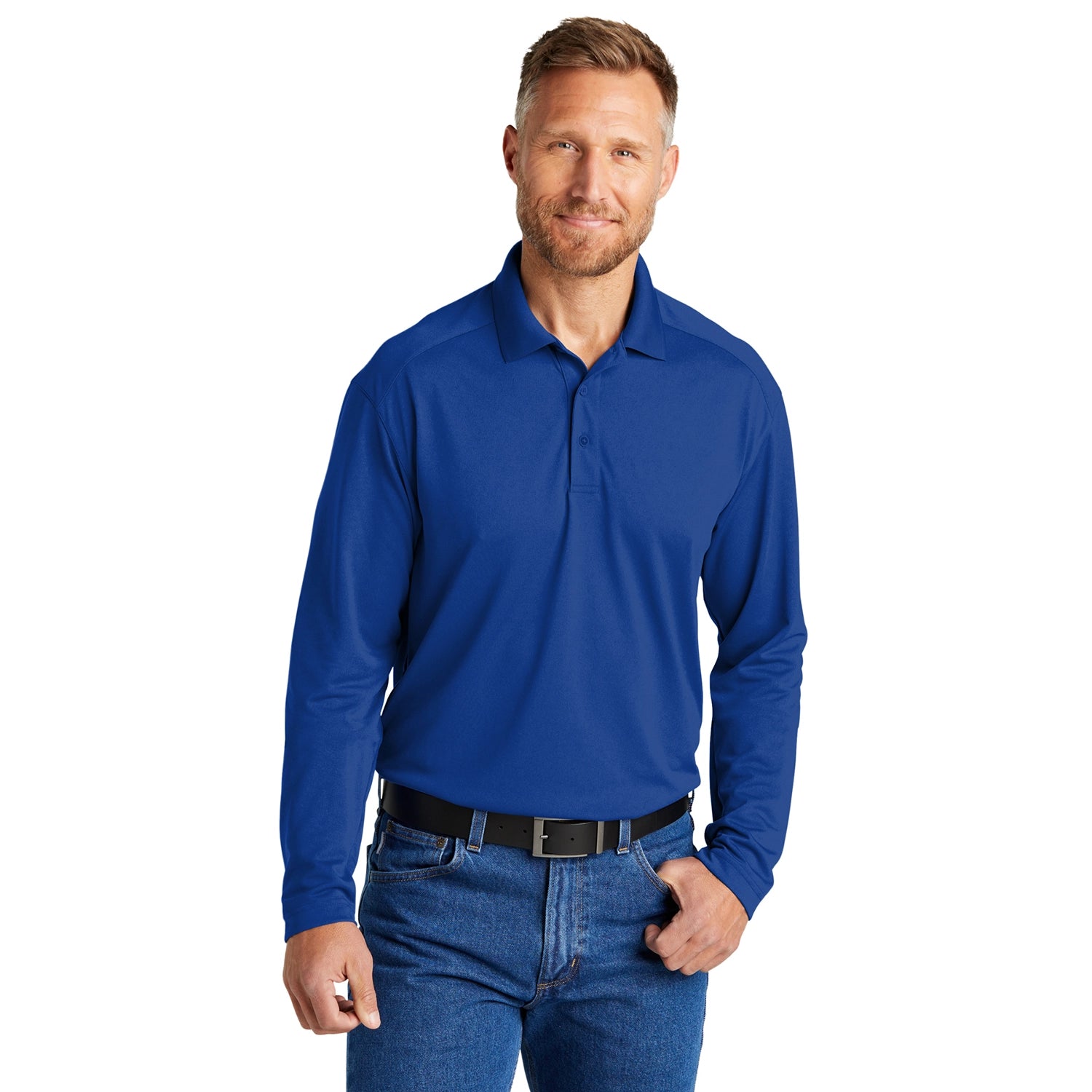 CornerStone Select Lightweight SnagProof Embroidered Long Sleeve Polo