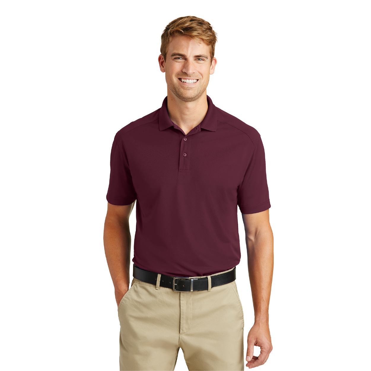 CornerStone Select Lightweight Snag-Proof Embroidered Polo - Light Grey