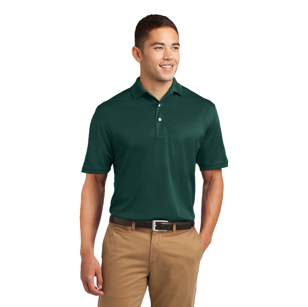 Sport-Tek Dri-Mesh Embroidered Polo - Steel Grey