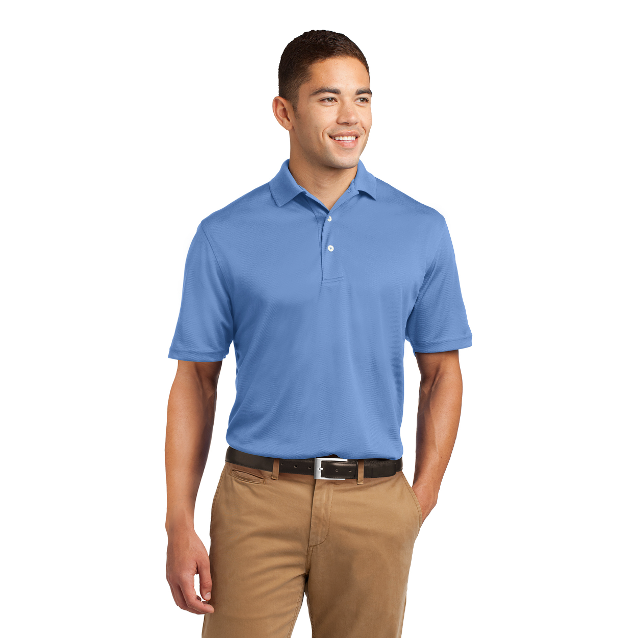 Sport-Tek Dri-Mesh Embroidered Polo - White