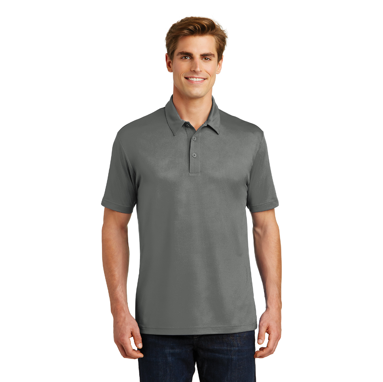 Sport-Tek Embossed PosiCharge Tough Embroidered Polo - True Navy Blue