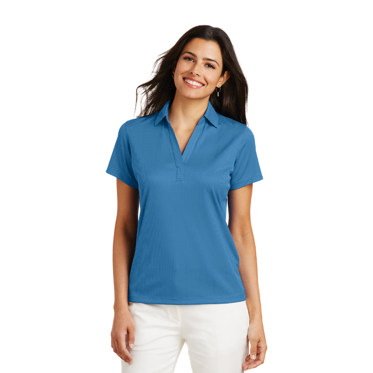 Port Authority Women's Performance Fine Jacquard Embroidered Polo - Ocean Blue