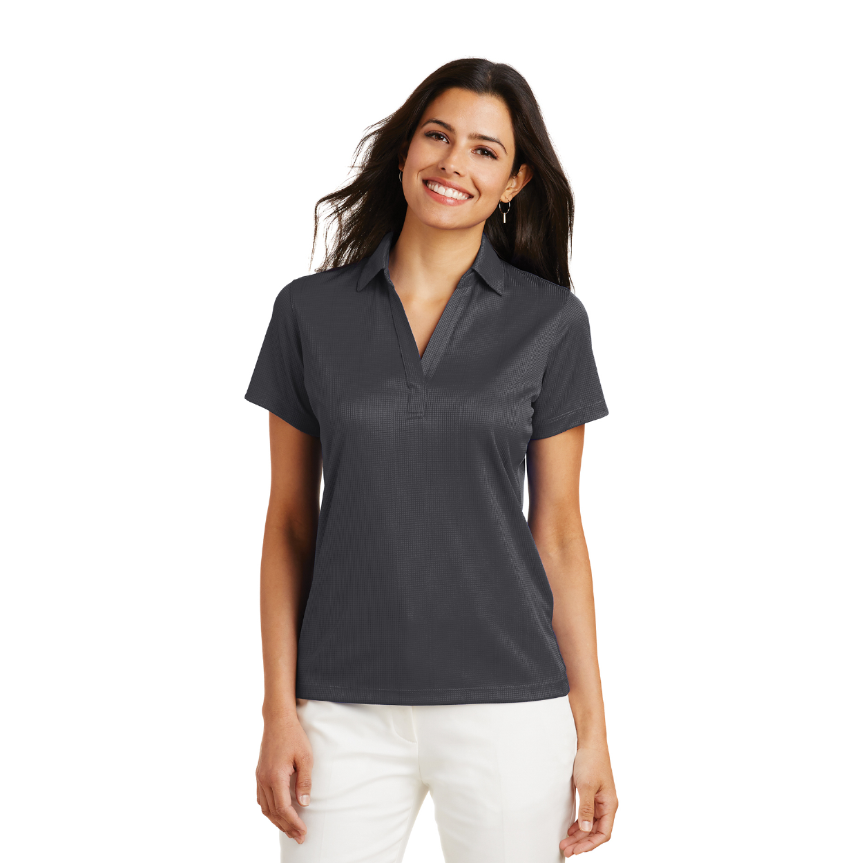 Port Authority Women's Performance Fine Jacquard Embroidered Polo - White