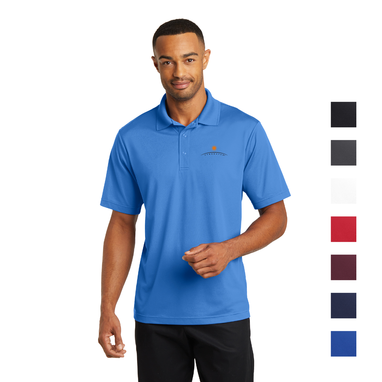 CornerStone Micropique Gripper Embroidered Polo - Black