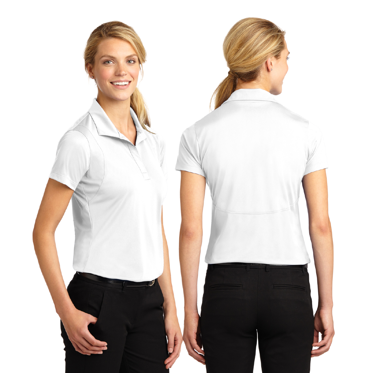 Sport-Tek Women's Micropique Sport-Wick Embroidered Polo - Blue Lake