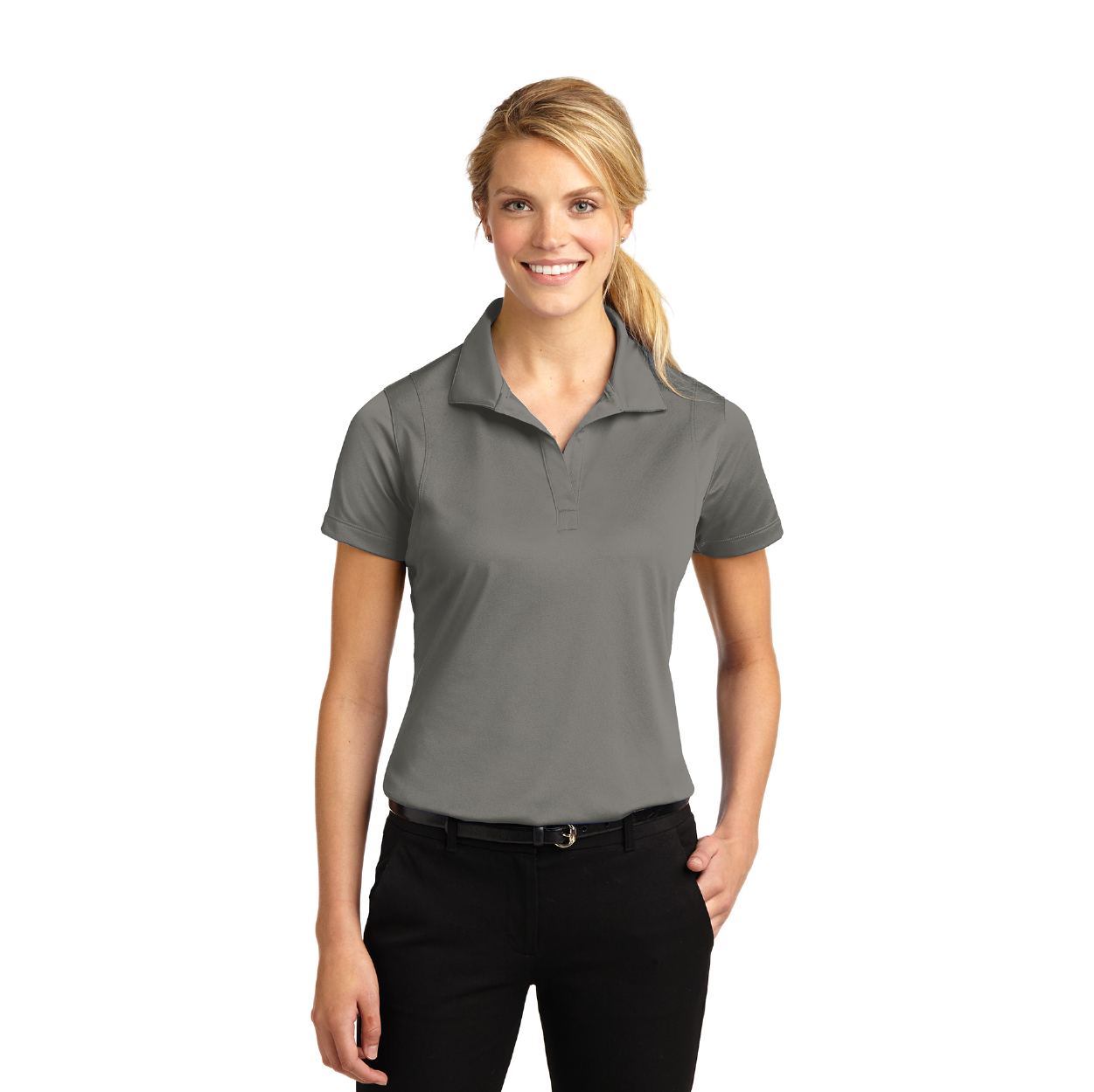 Sport-Tek Women's Micropique Sport-Wick Embroidered Polo - White