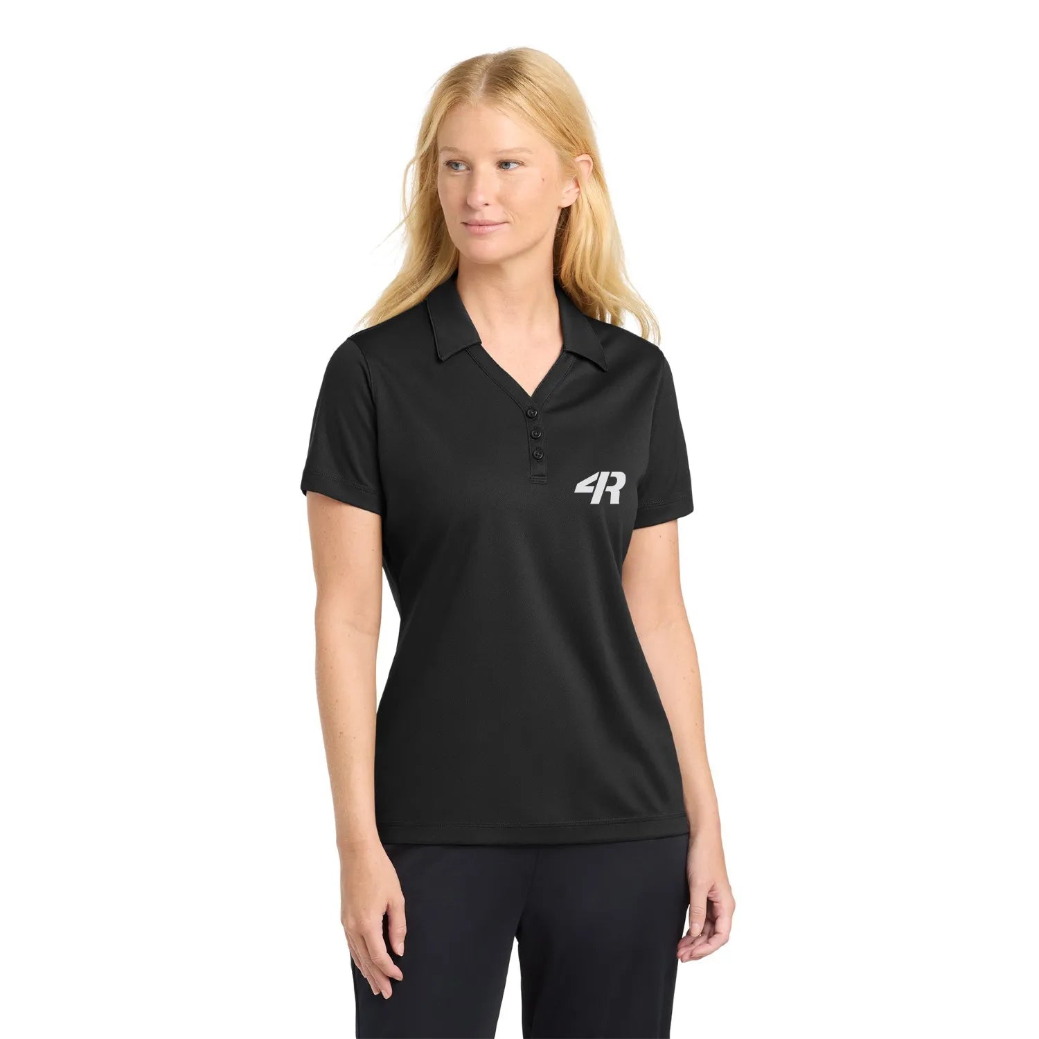 Sport-Tek Women's PosiCharge Micro-Mesh Embroidered Polo - Black