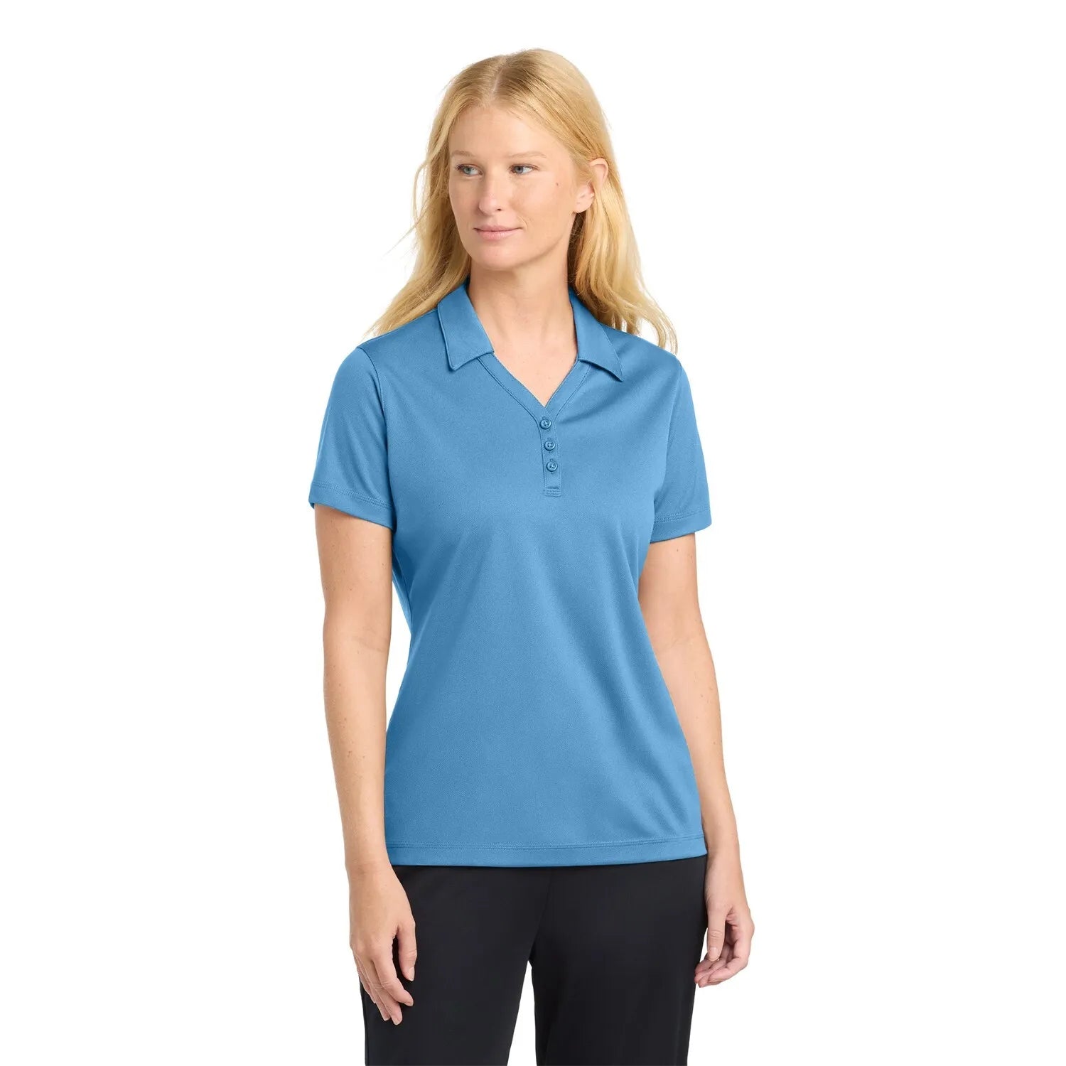 Sport-Tek Women's PosiCharge Micro-Mesh Embroidered Polo - Carolina Blue