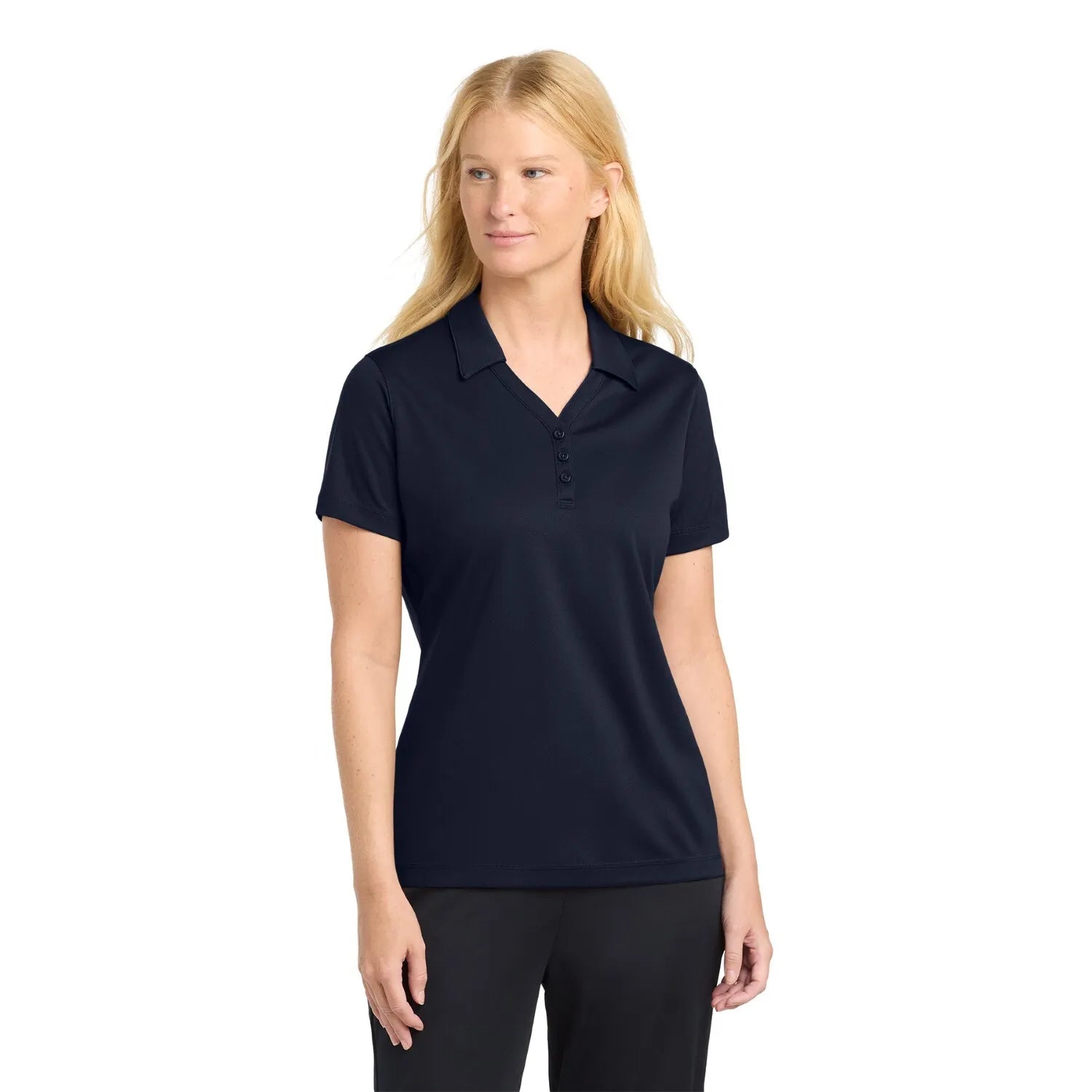 Sport-Tek Women's PosiCharge Micro-Mesh Embroidered Polo - True Navy Blue