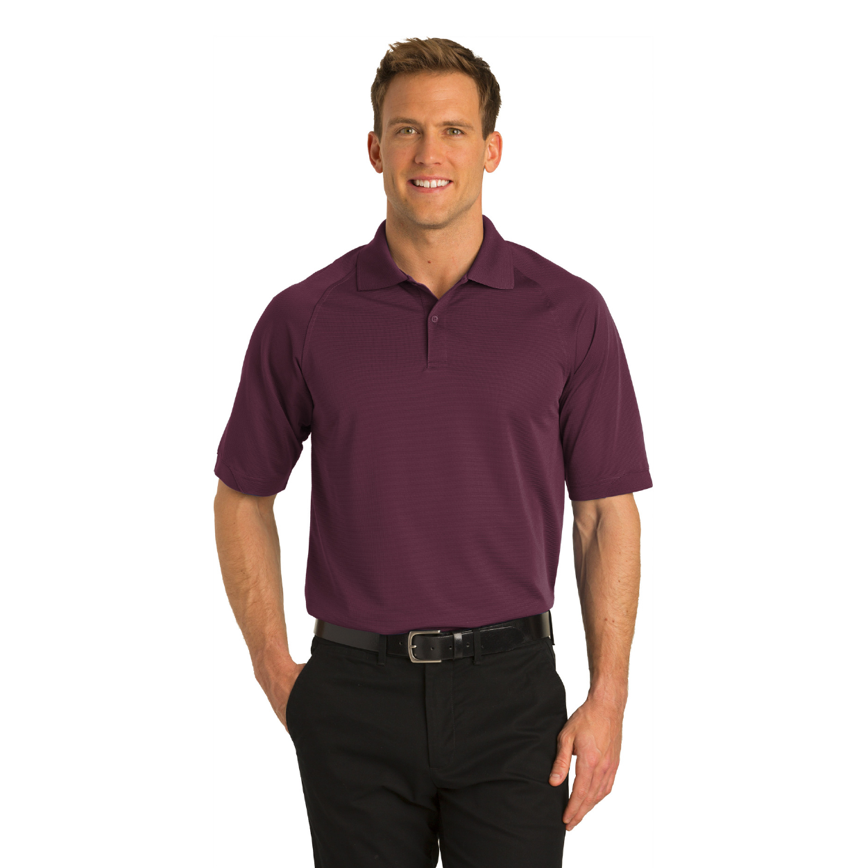 Port Authority Dry Zone Ottoman Embroidered Polo - Navy Blue