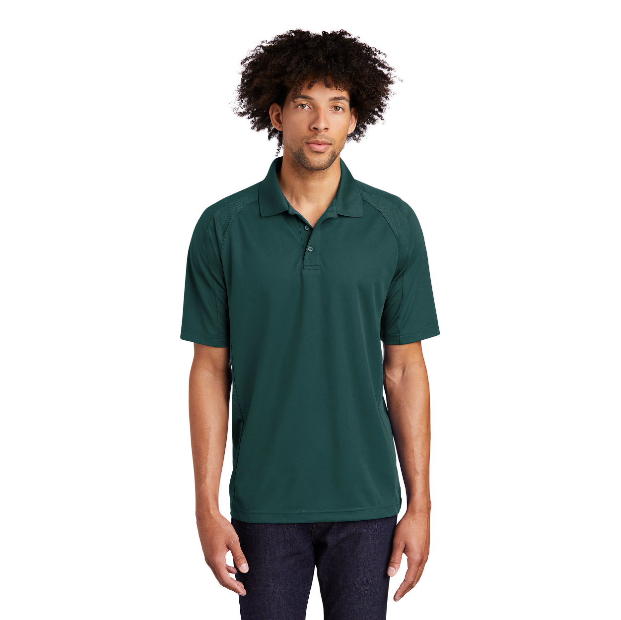 Sport-Tek Dri-Mesh Pro Embroidered Polo - Sandstone Beige