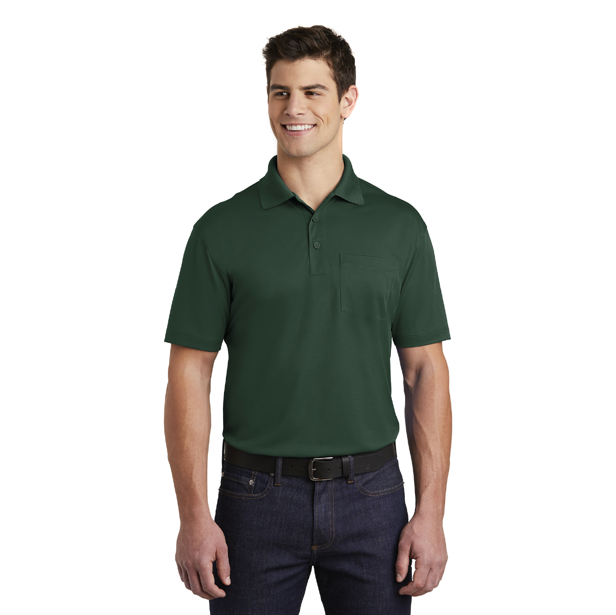Sport-Tek Micropique Sport-Wick Pocket Embroidered Polo - True Red