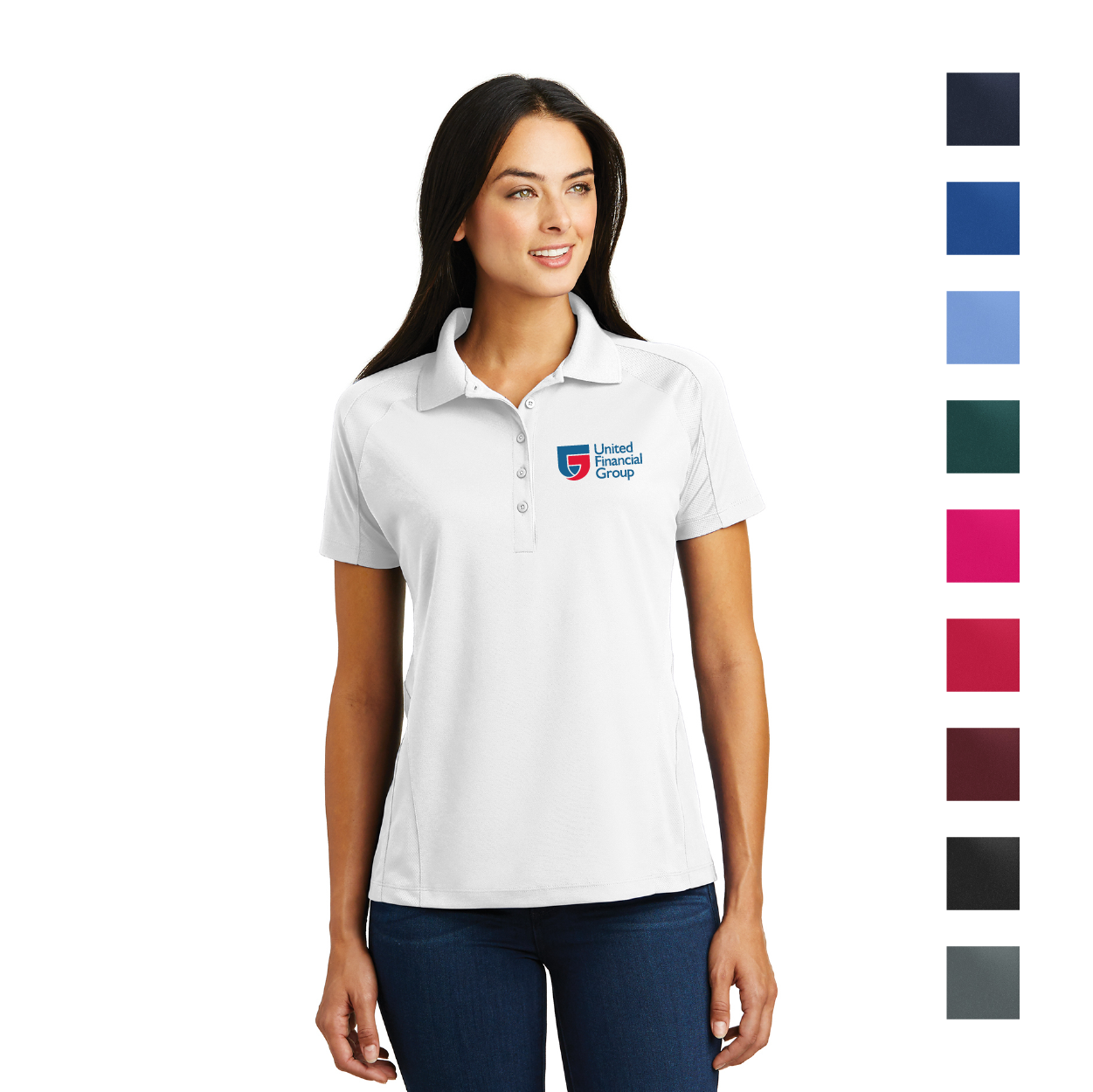 Sport-Tek Women's Dri-Mesh Pro Embroidered Polo - Black