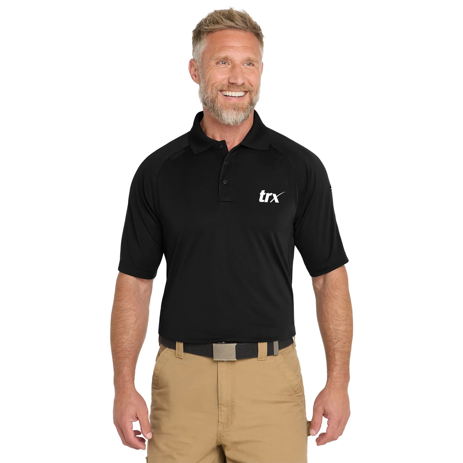 CornerStone Select Lightweight Snag-Proof Tactical Embroidered Polo - Black