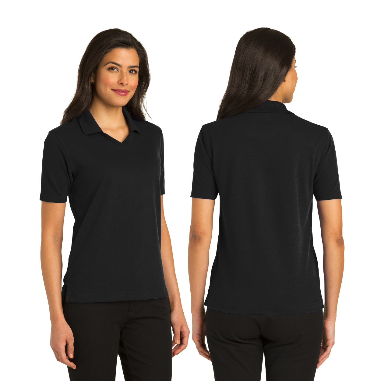 Port Authority Women's Rapid Dry Embroidered Polo - Jet Black