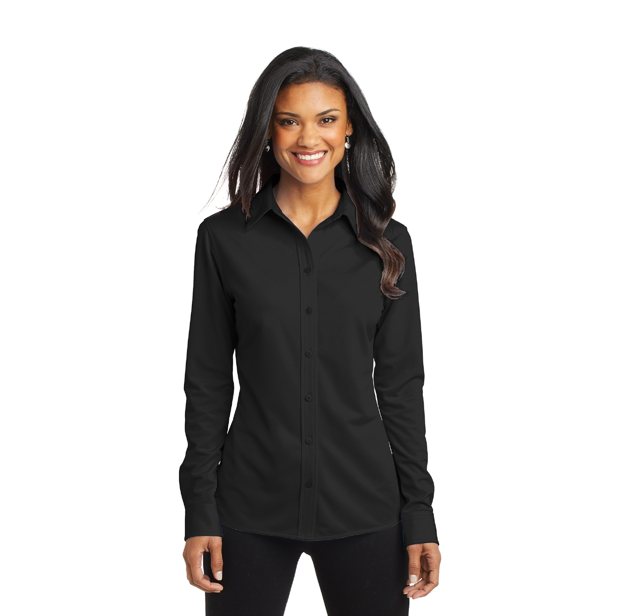 Port Authority Women's Dimension Knit Dress Shirt Embroidered - White