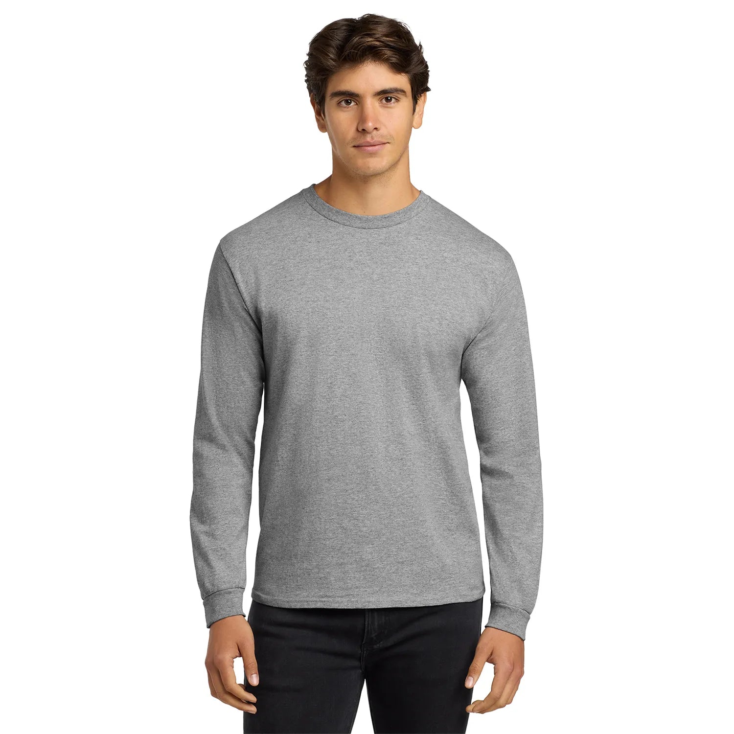 Gildan Ultra Cotton 100% US Cotton Long Sleeve T-Shirt Decorated - Sport Grey