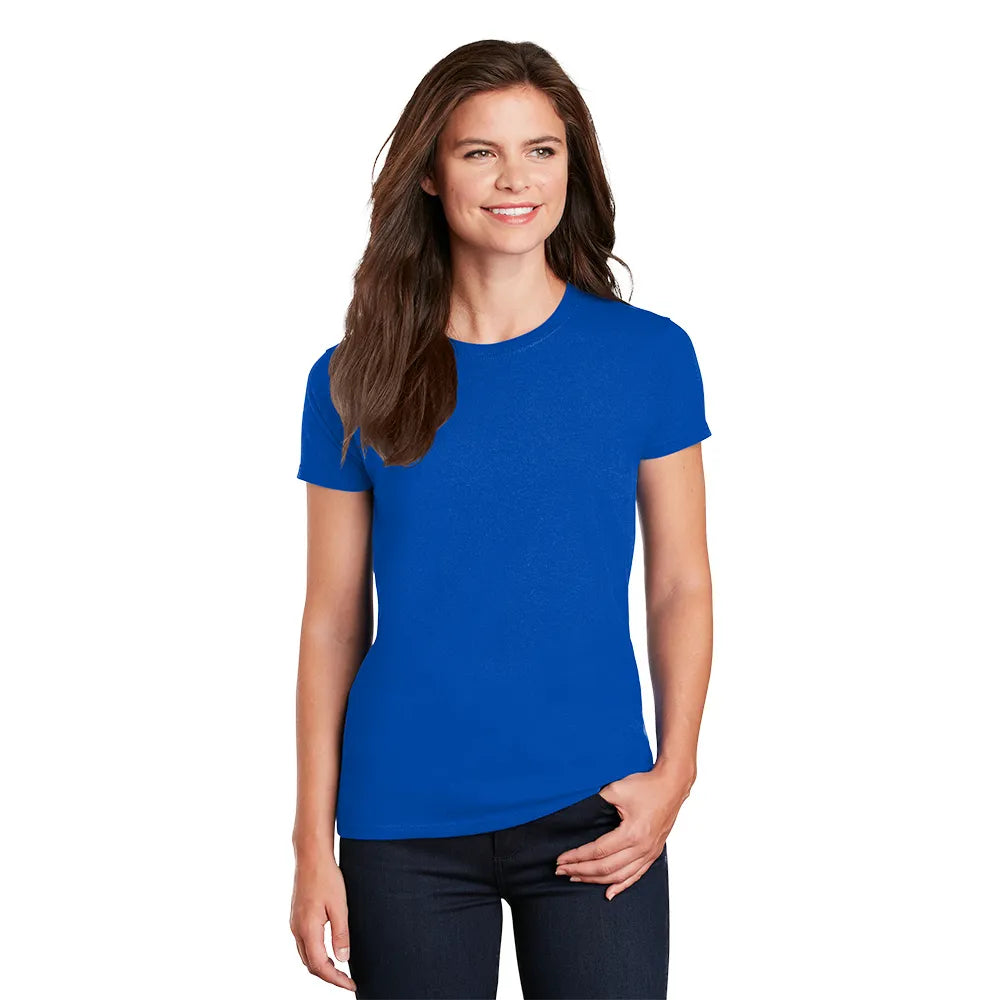 Gildan Women's Ultra Cotton 100% US Cotton T-Shirt Decorated - Royal Blue
