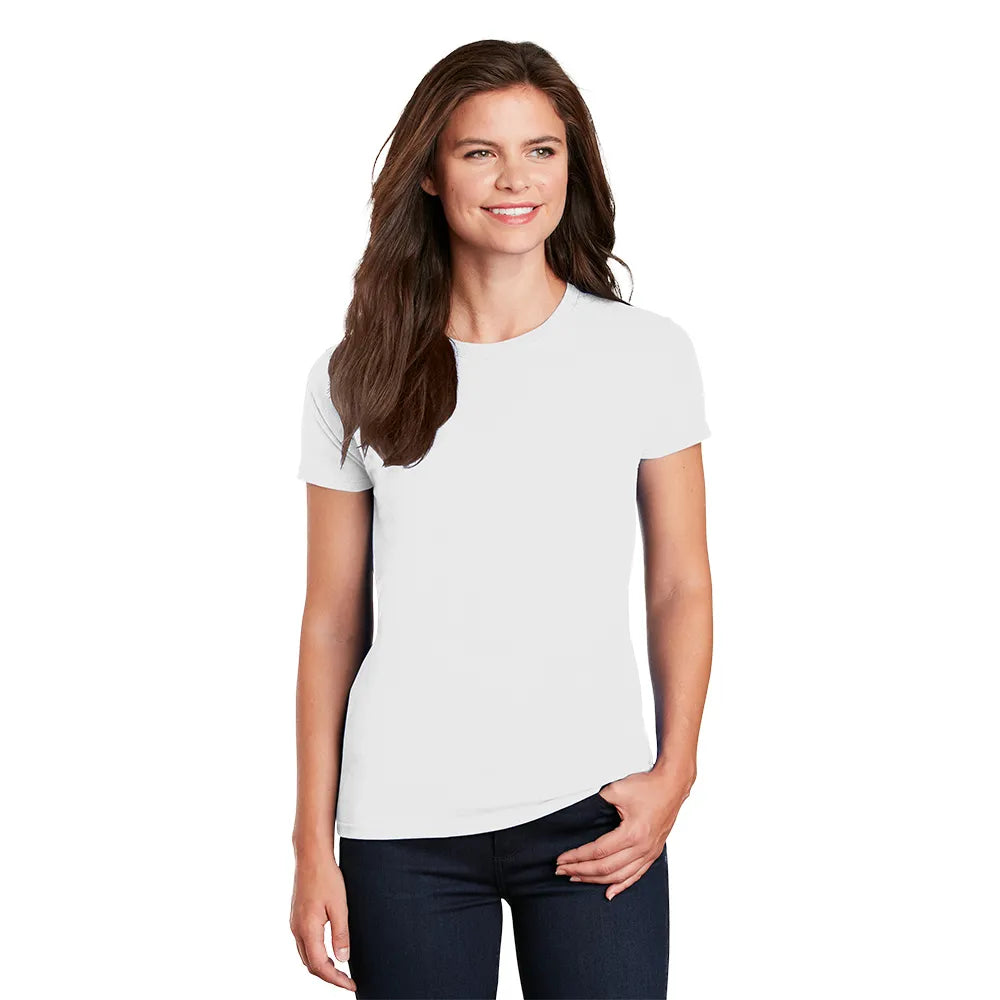 Gildan Women's Ultra Cotton 100% US Cotton T-Shirt Decorated - White