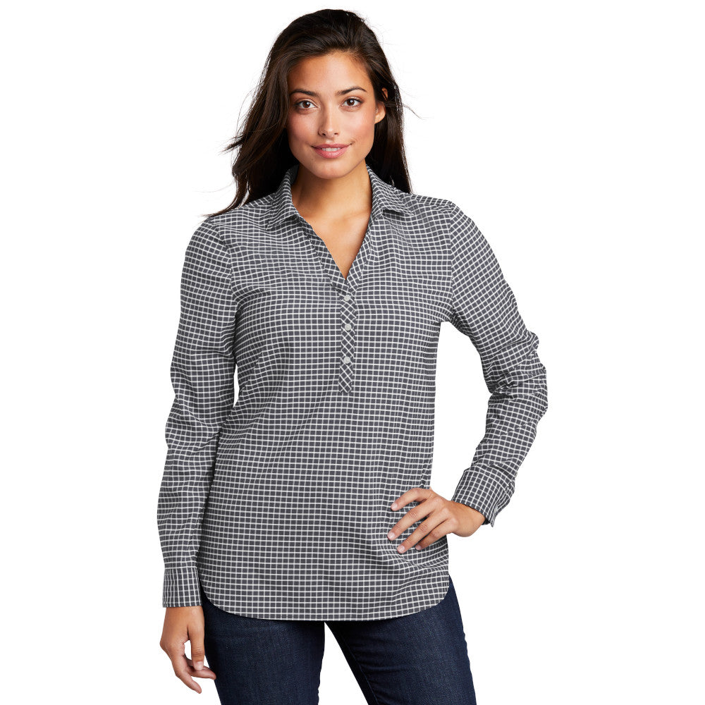 Port Authority Women's City Stretch Tunic Embroidered - River Blue Navy (PMS 533C)