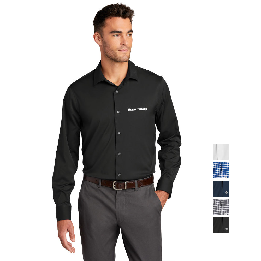 Port Authority City Stretch Shirt Embroidered - Black (PMS BLACK C)