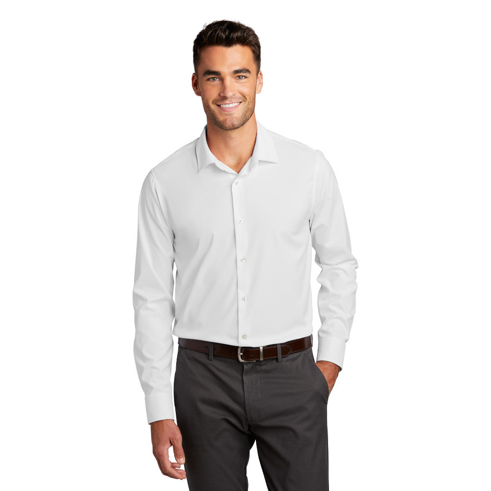 Port Authority City Stretch Shirt Embroidered - White