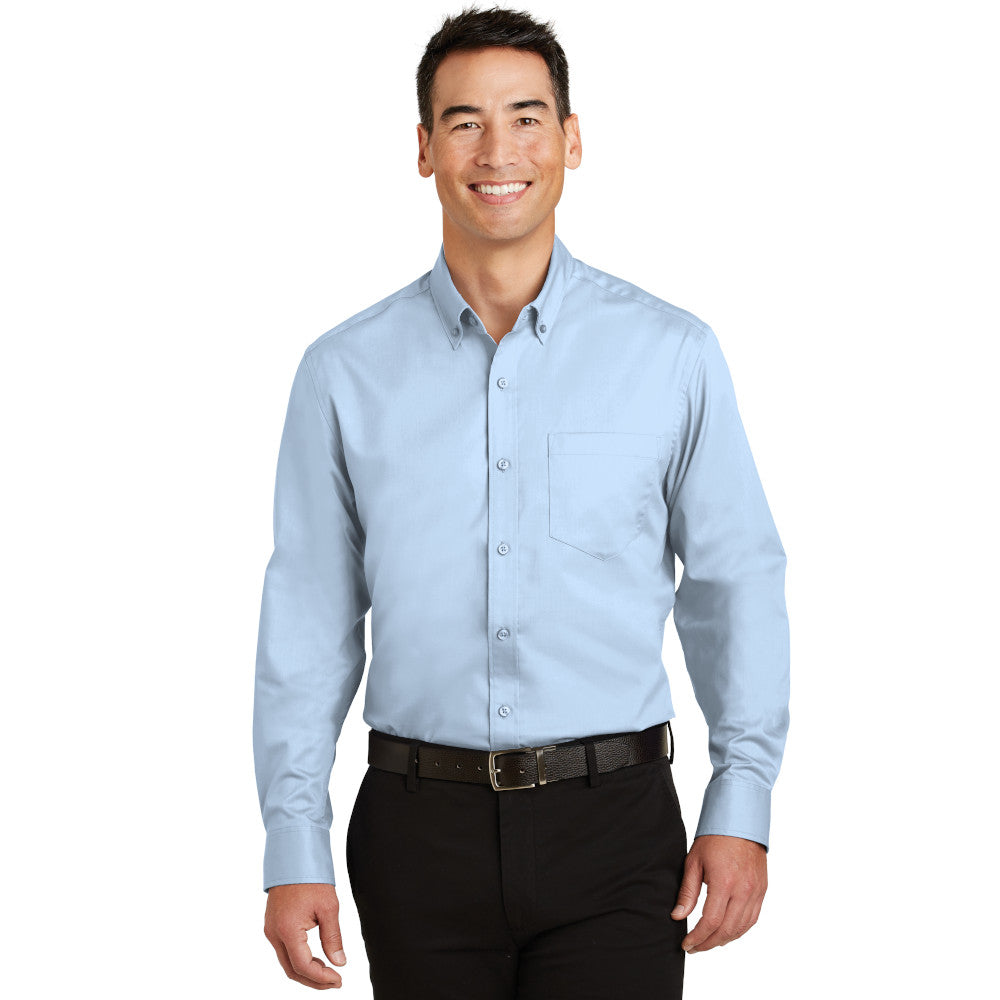Port Authority SuperPro Twill Shirt Embroidered – Monument Grey