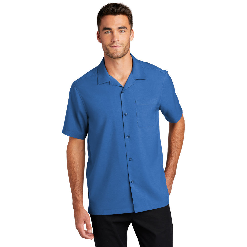 Port Authority Short Sleeve Performance Staff Shirt Embroidered – True Navy Blue